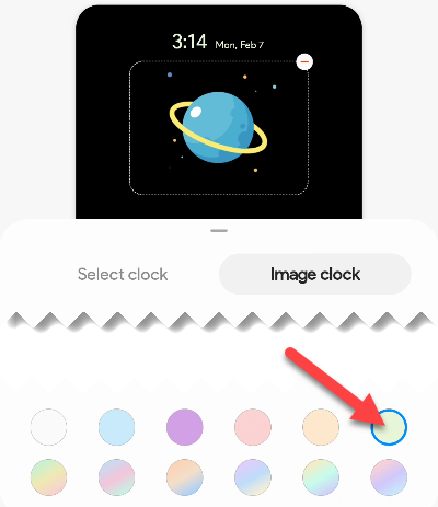 Clock color for Image Clock.