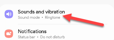 Go to "Sounds and Vibration."
