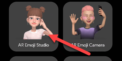 Tap &quot;AR Emoji Studio.&quot;