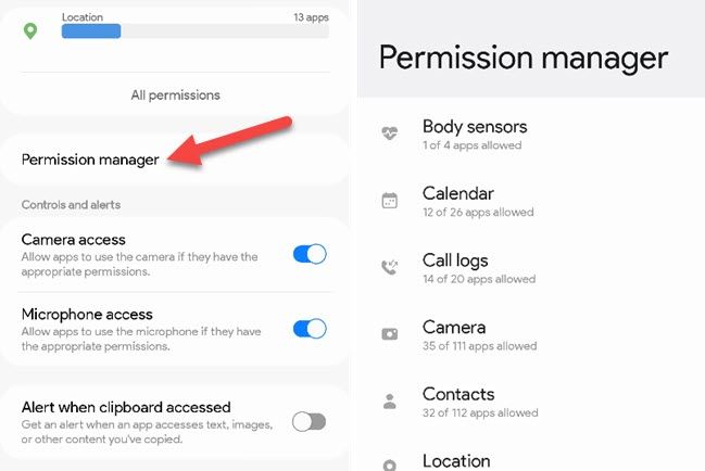 Permission Manager.