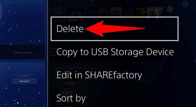 Choose "Delete" from the menu.