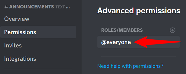 Select a role from the "Roles/Members" section.