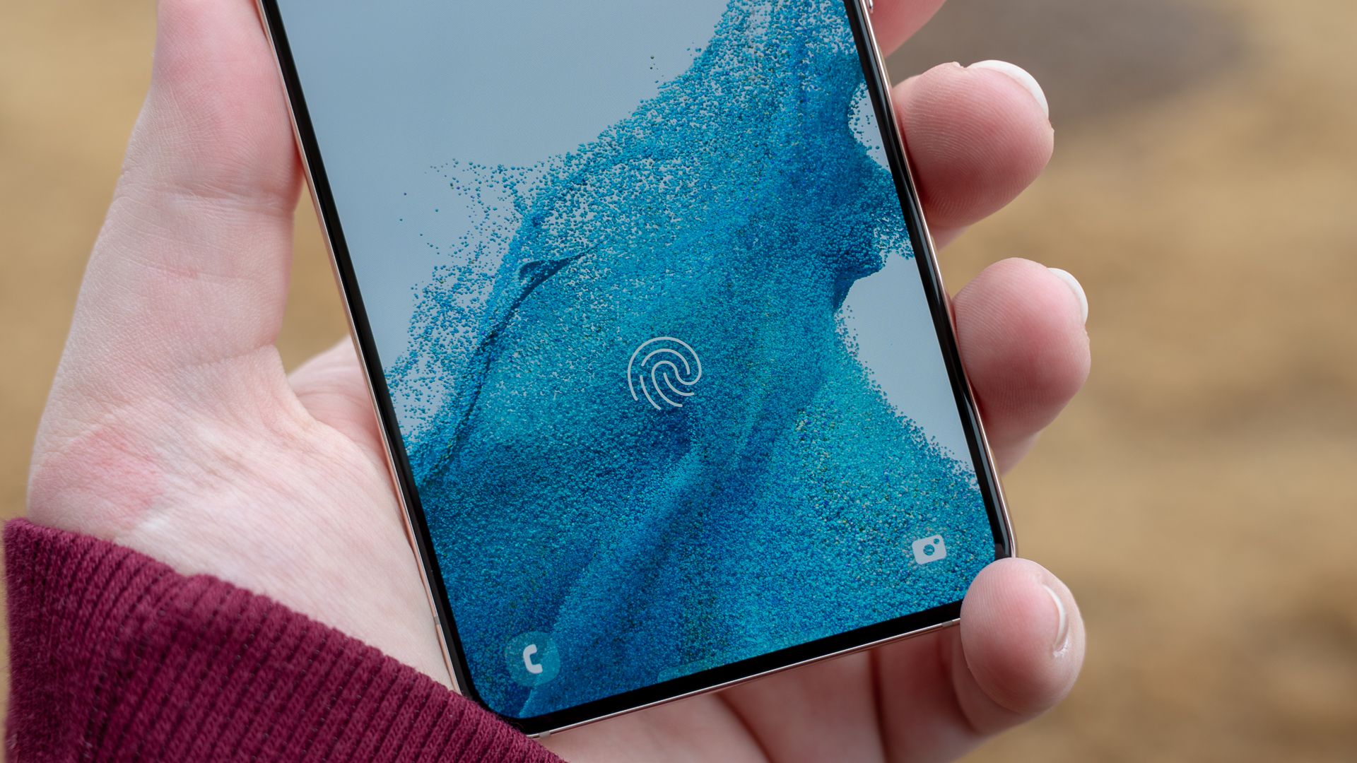 Samsung Galaxy S22's ultrasonic fingerprint sensor