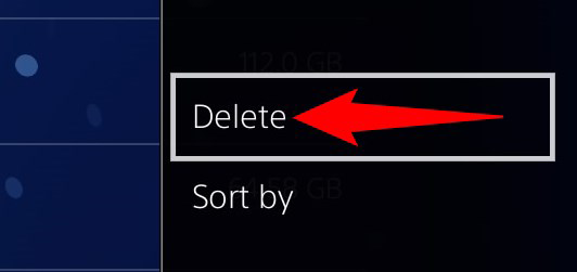 Select "Delete" from the menu.