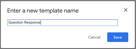 Template name box in Gmail