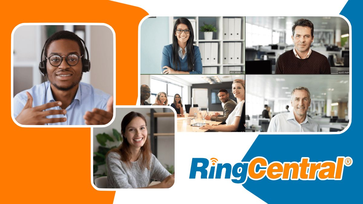 Employees video conferencing on RingCentral