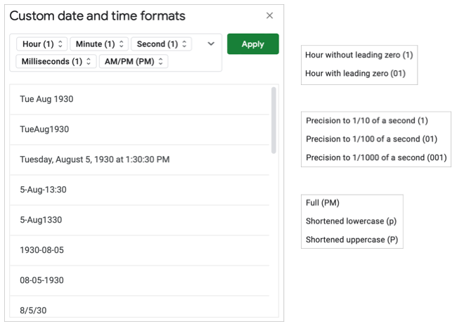 How to Create a Custom Date or Time Format in Google Sheets
