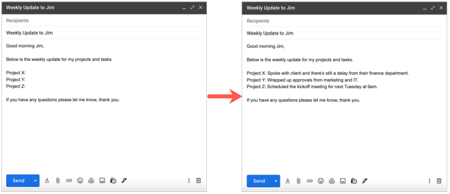 Use a template in Gmail