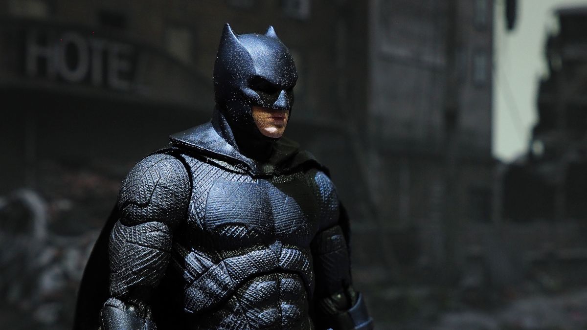 Closeup of a Batman figurine.