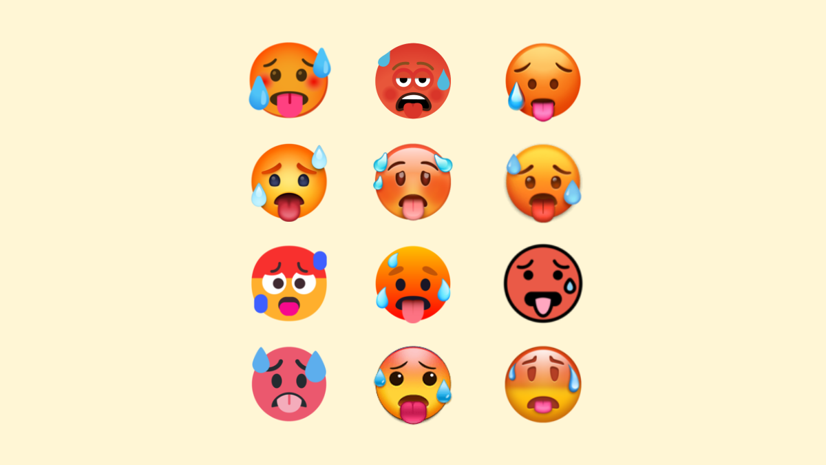 Different versions of the same emoji.