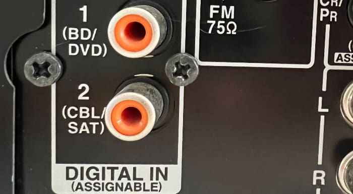 Coaxial digital audio connections