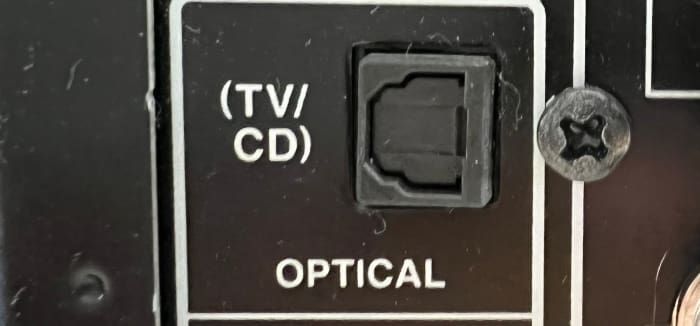 Optical audio connection