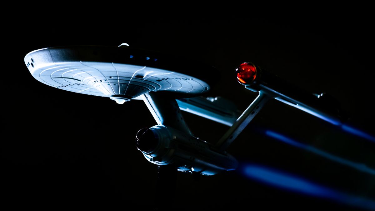 The Starship Enterprise from the Star Trek TV series.