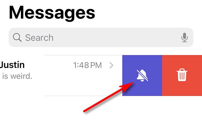 Tap the crossed-out bell icon.