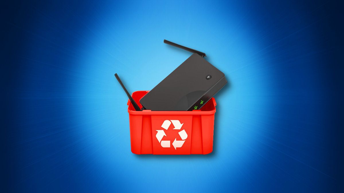 A Wi-Fi Router in a Recycle Bin