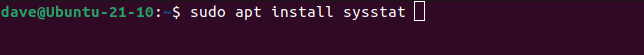 Installing sysstat with apt on Ubuntu