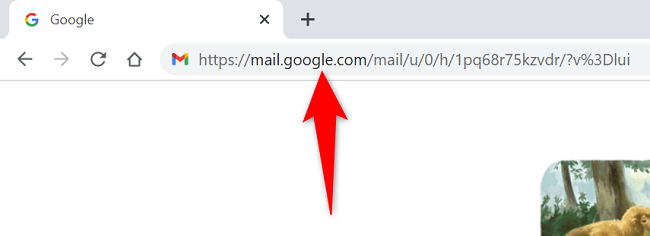 Access Gmail's basic HTML version URL in a web browser.