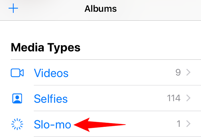 Select the "Slo-Mo" option.