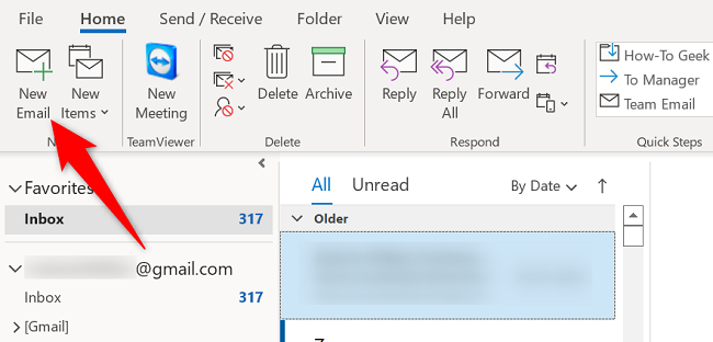 Select "New Email" at the top-left corner.