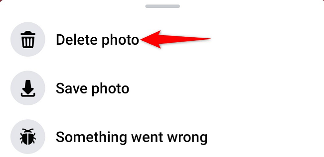 Choose "Delete Photo."