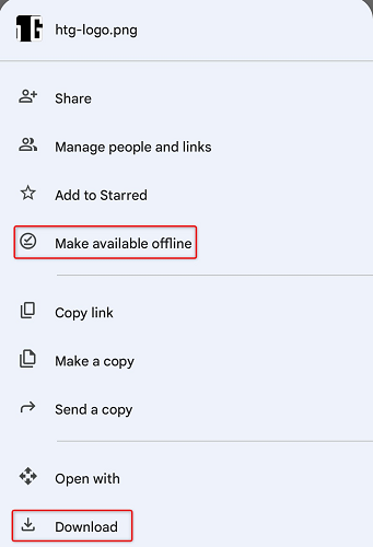 Make the file available offline or download it.