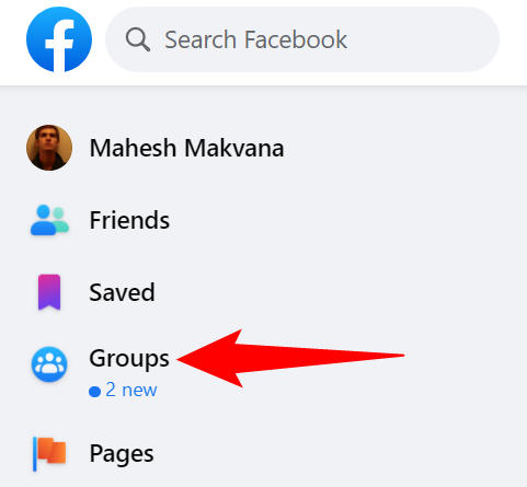 Select "Groups" from the left sidebar.