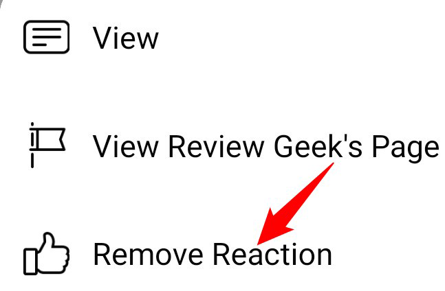 Tap "Remove Reaction."