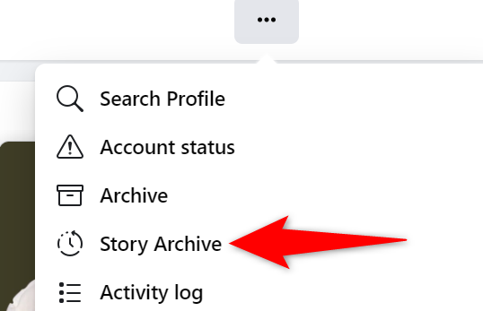 Choose "Story Archive" from the menu.