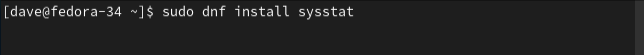 Installing systat with dnf on Fedora