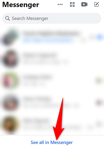 Select "See All in Messenger" at the bottom.