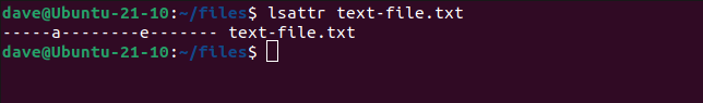 Listing the attributes for a text file