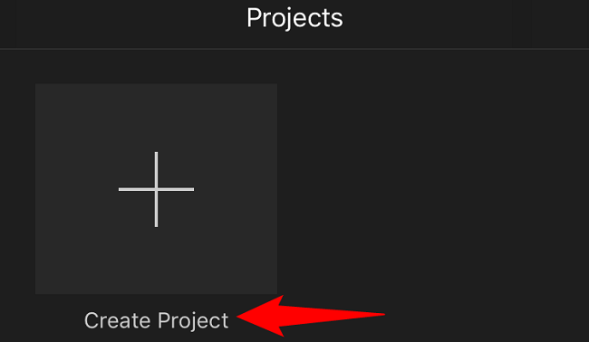 Choose "Create Project."