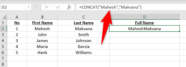 How to Concatenate in Microsoft Excel