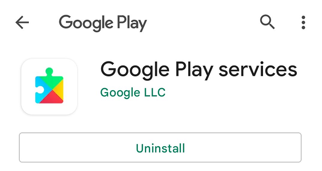 Update Google Play services on Android.