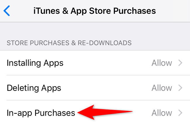 Access "In-App Purchases."