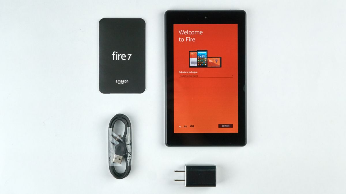 Amazon Fire tablet.