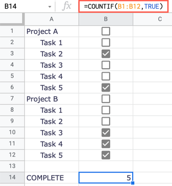 How to Count Checkboxes in Google Sheets