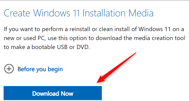 Download the Windows 11 ISO file.