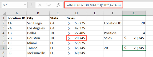 INDEX and MATCH for text