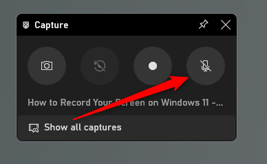 Mute or unmute your mic during screen recording.