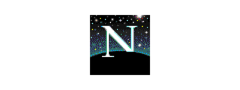 An animated Netscape Navigator logo.