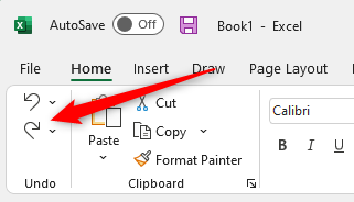 The Redo button on Windows.