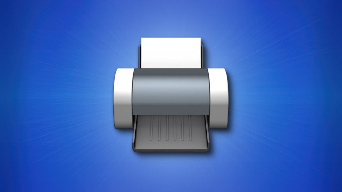 Apple Mac macOS printer icon on a blue background