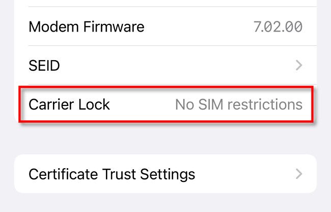 Look beside "Carrier Lock" to see if the iPhone is locked.