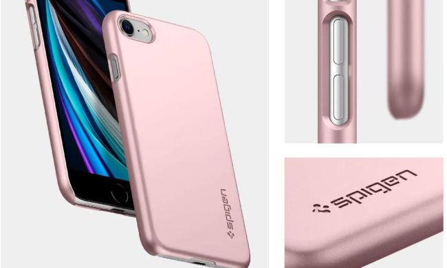 Spigen pink iphone se thin fit case