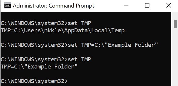 TMP folde rmoved to Example Folder