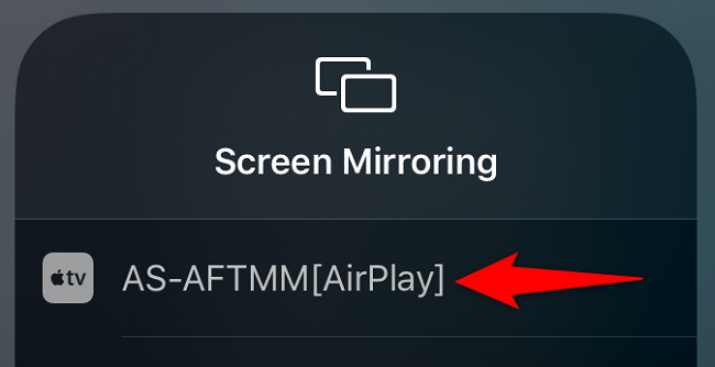 Select "AS-AFTMM[AirPlay]."