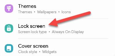 Select "Lock Screen."