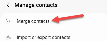 Tap "Merge Contacts."