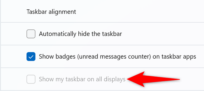 Turn off "Show My Taskbar on All Displays."